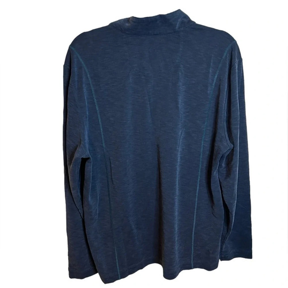 Tommy Bahama Navy Blue Quarter Zip - Picture 2 of 5